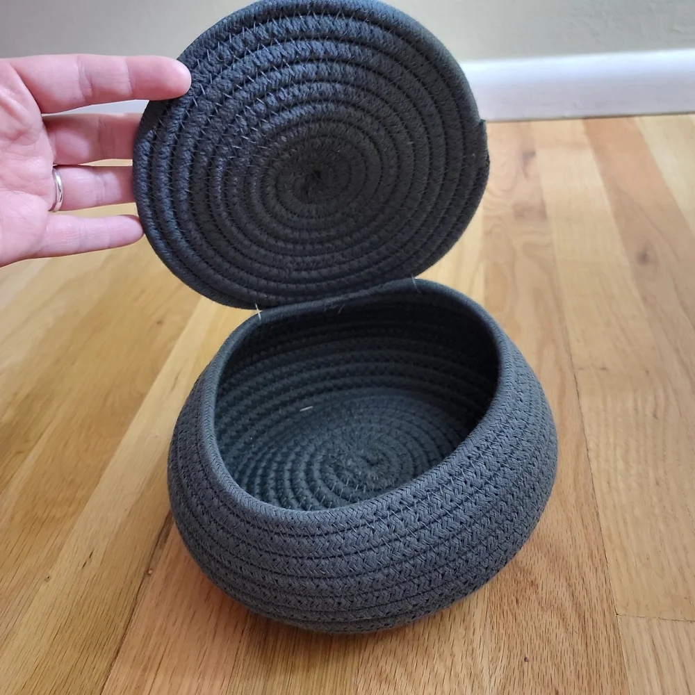 Rope Basket With Lid | Home Decor